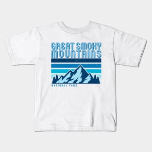 Great Smoky mountains national park retro vintage mountains Kids T-Shirt